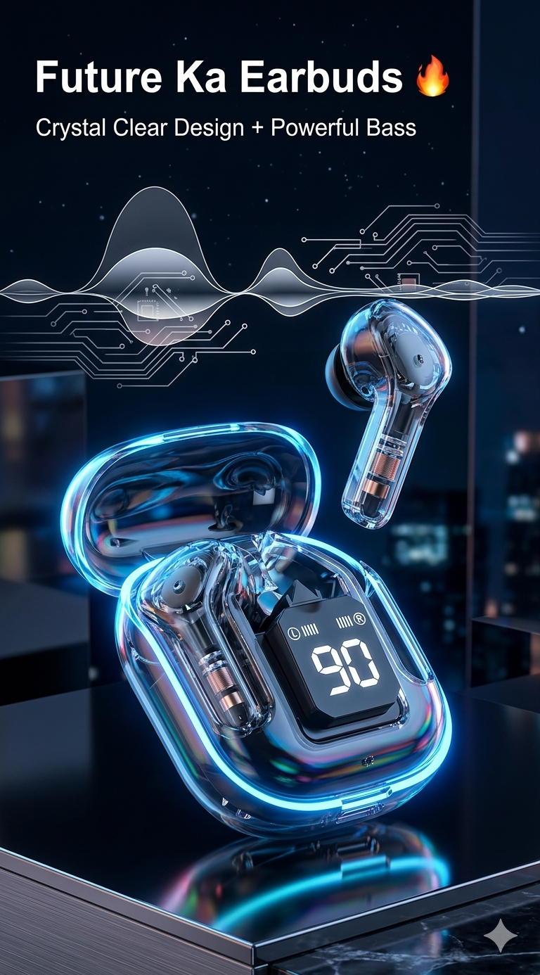 Crystal Wireless Earbuds
